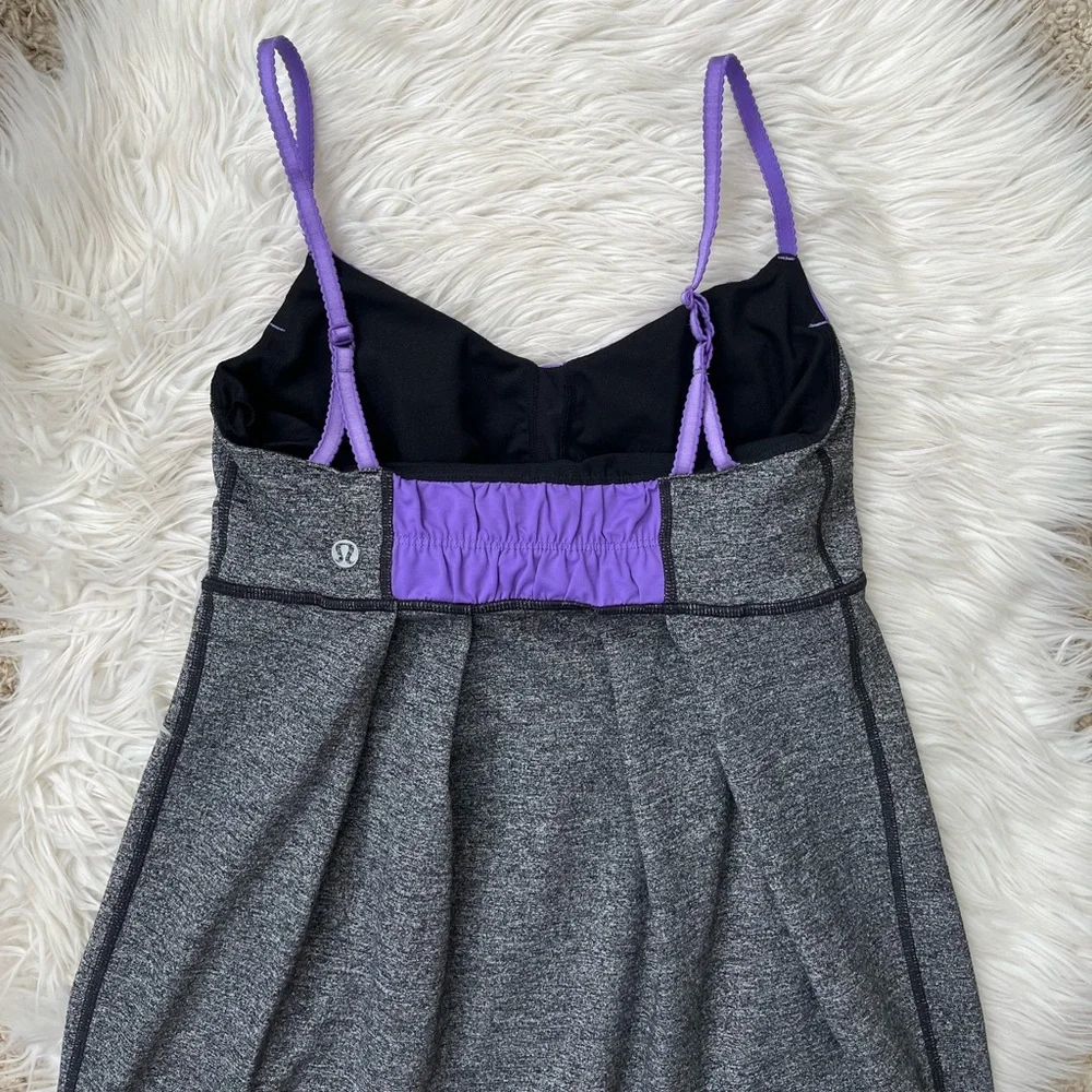 {Lululemon} Yogi Dance Tank Top in Heathered Grey & Purple - Women's 6